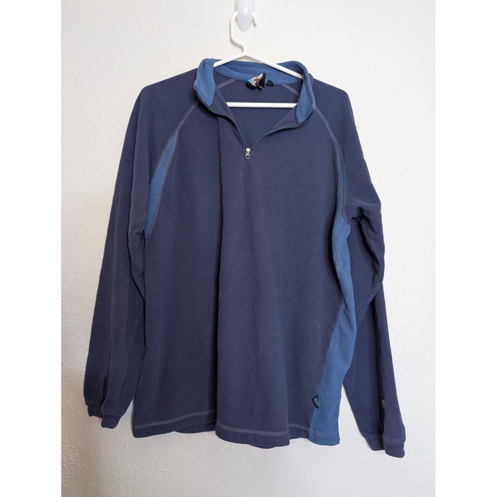 Alf Women Quarter Zip Fleece Pullover Medium Blue Thumbholes Gorpcore Hiking